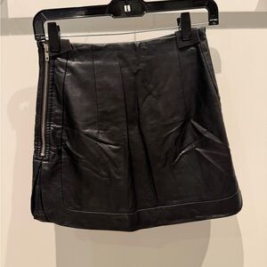 Vintage LAP Black Leather Skirt